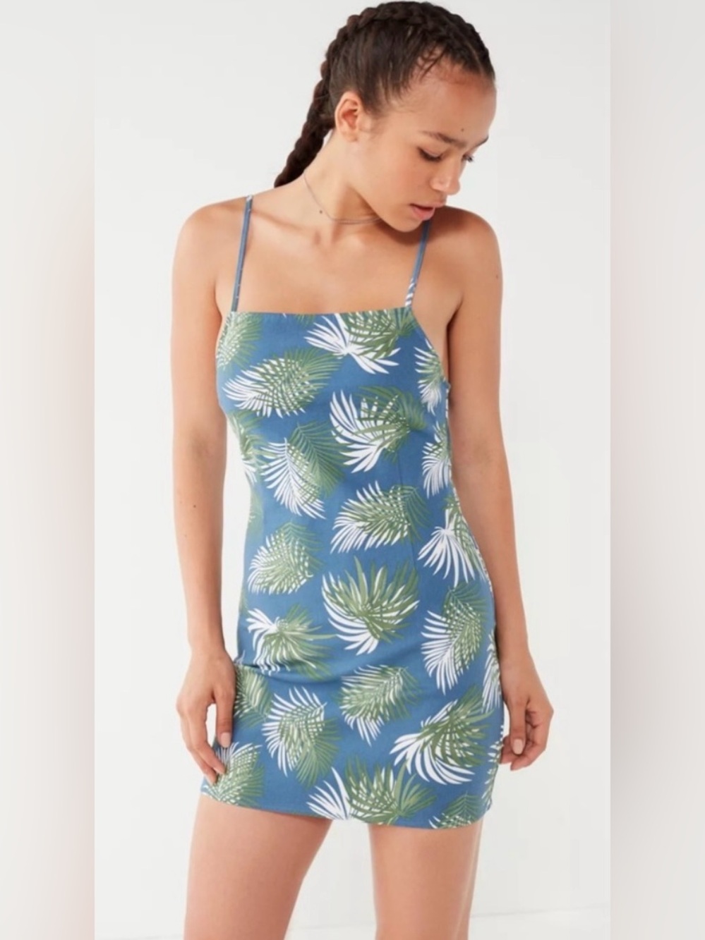 URBAN OUTFITTERS Palm print Bodycon Mini Dress size M NWT